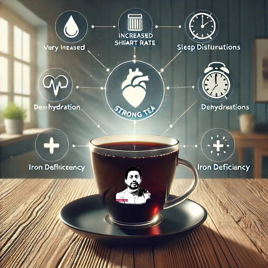 عوارض خوردن چای پر رنگ